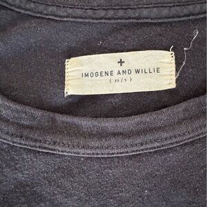 Imogene + Willie Drop Tee in Faded Black XS/S